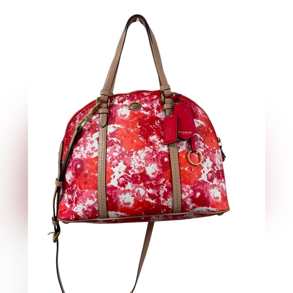 Coach Peyton Floral Cora Domed Satchel - Picture 9 of 11